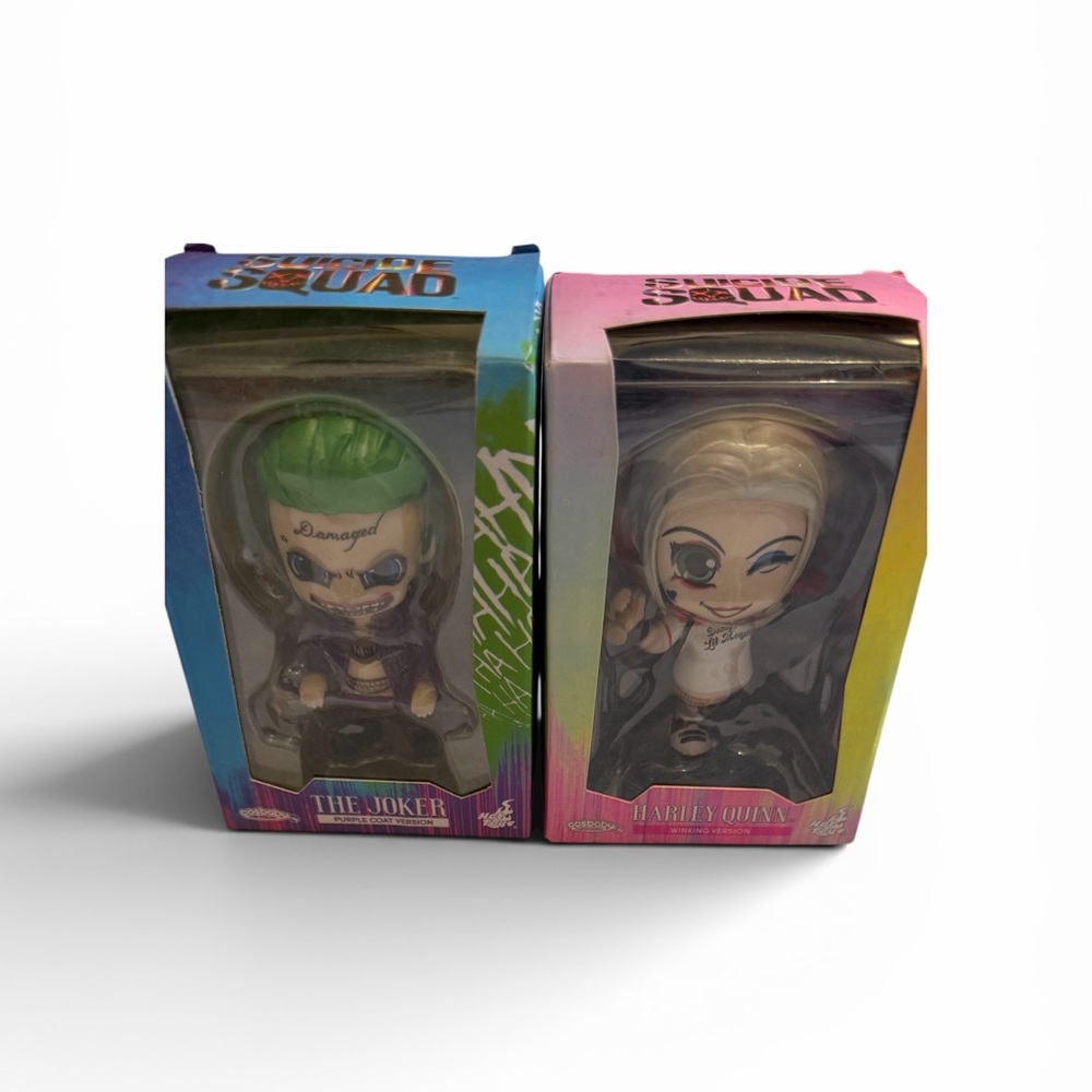 Suicide Squad The Joker & Harley Quinn Collectible Figures - Green, Blonde NWOT